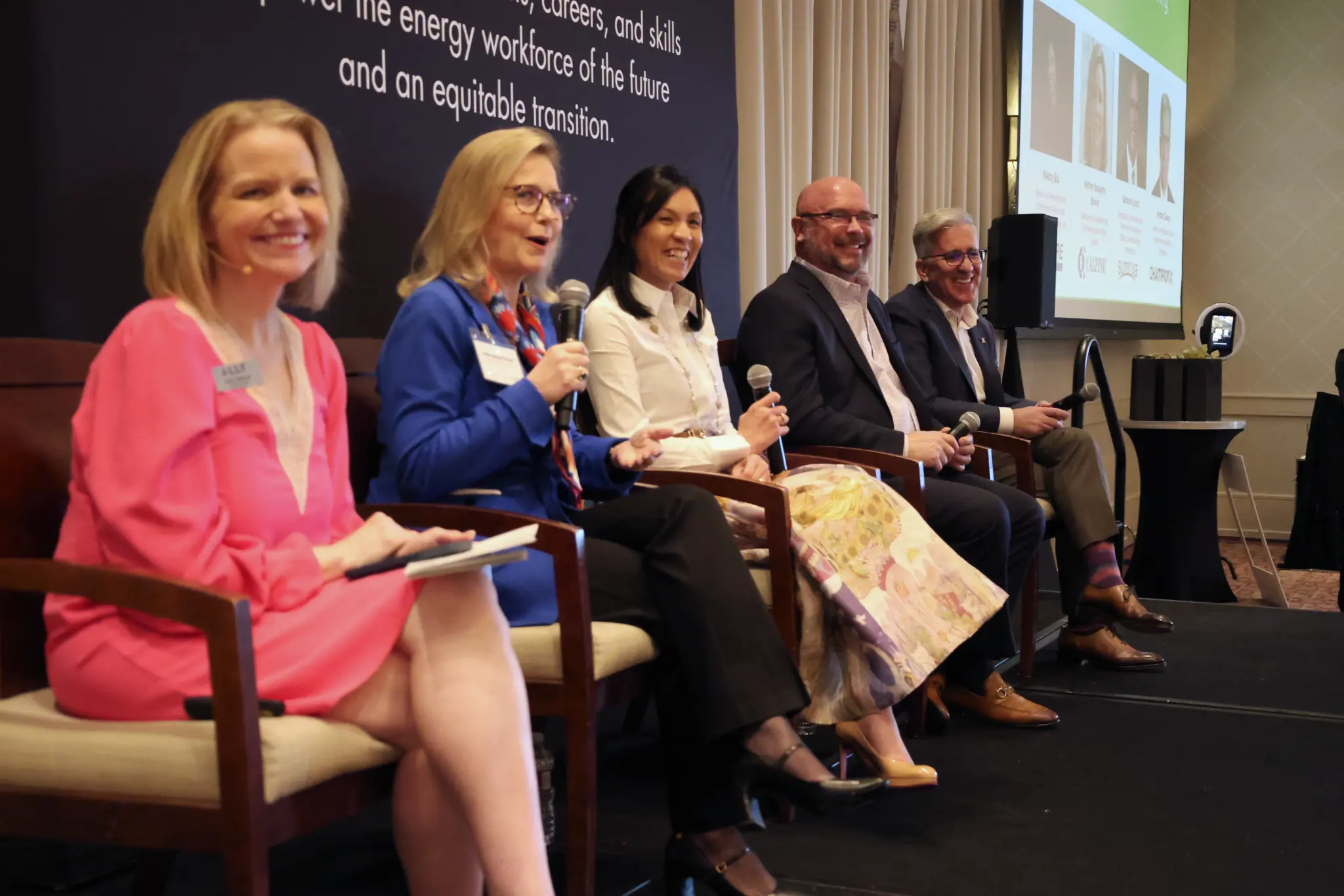 Katie Mehnert moderating energy workforce panel